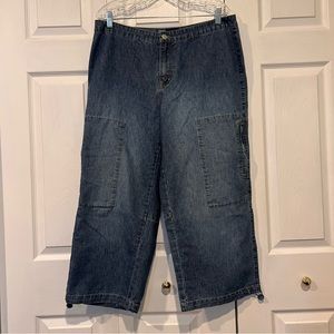 🧡🧡🧡 Avenue Blues Blue Denim Cropped Jeans - size 14 / 32